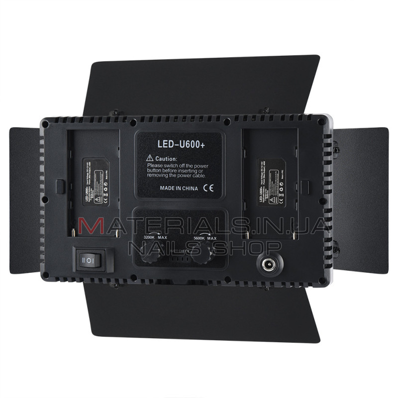 LED-відеосвітло U600, 21 × 12 см, 480 світлодіодів, 3200 K-5500 K, пульт ДК