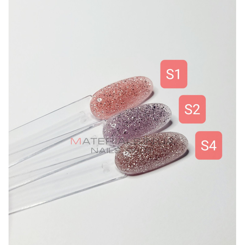 Poly-gel Bee Nails с глиттером #S01, 30г Poly-gel Bee Nails с глиттером #S01, 30г