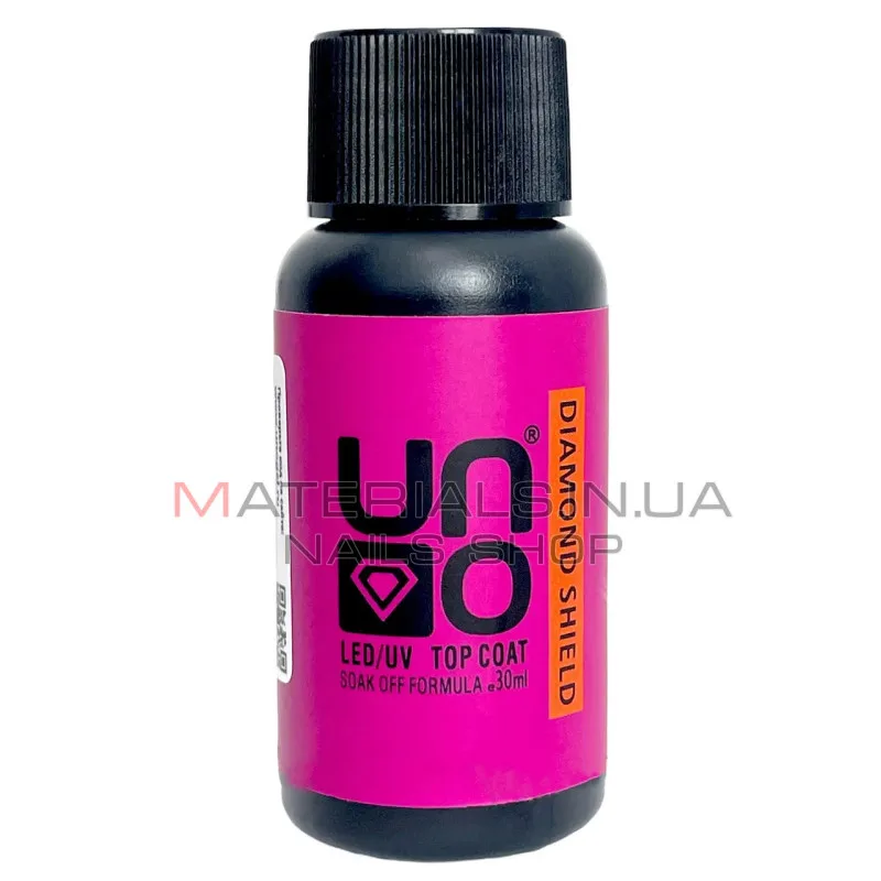 Топ для ногтей UNO Diamond Shield Top Coat без липкого слоя, 30 мл