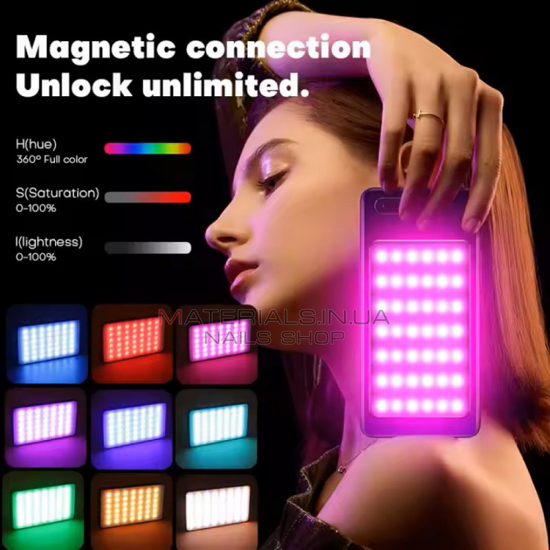 Накамерный видеосвет LED RGB — M20 Накамерный видеосвет LED RGB — M20