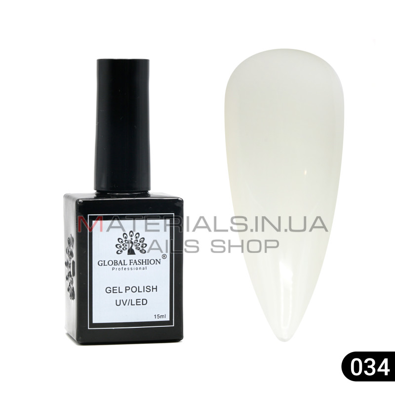 Гель лак Global Fashion, Gel polish 15 ml, 34
