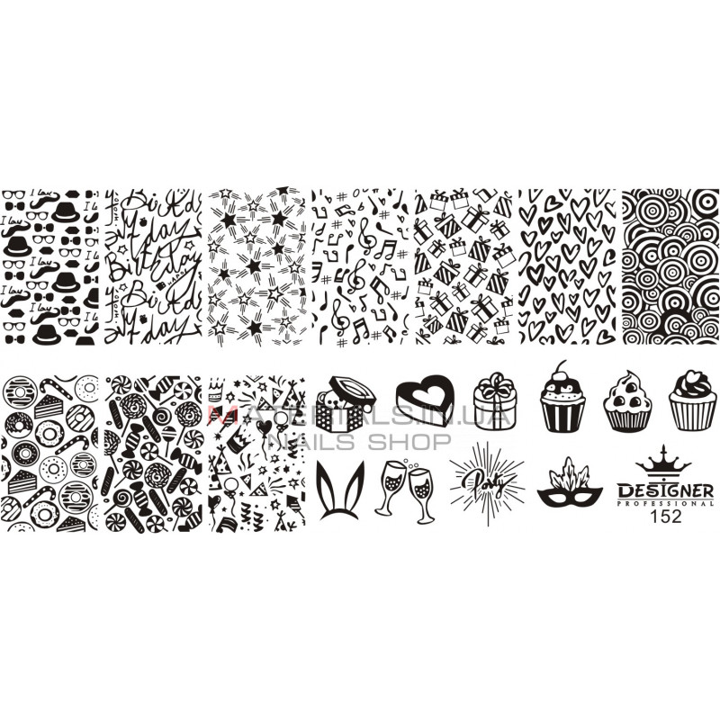 Диск для стемпінгу Designer металевий (12x6 см) №152