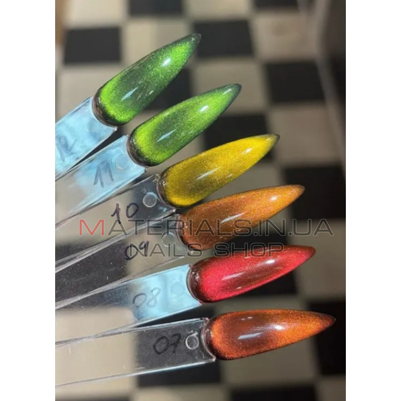 Гель лак кошачий глаз Neon Party Cat Eye Global Fashion, 8мл, 001