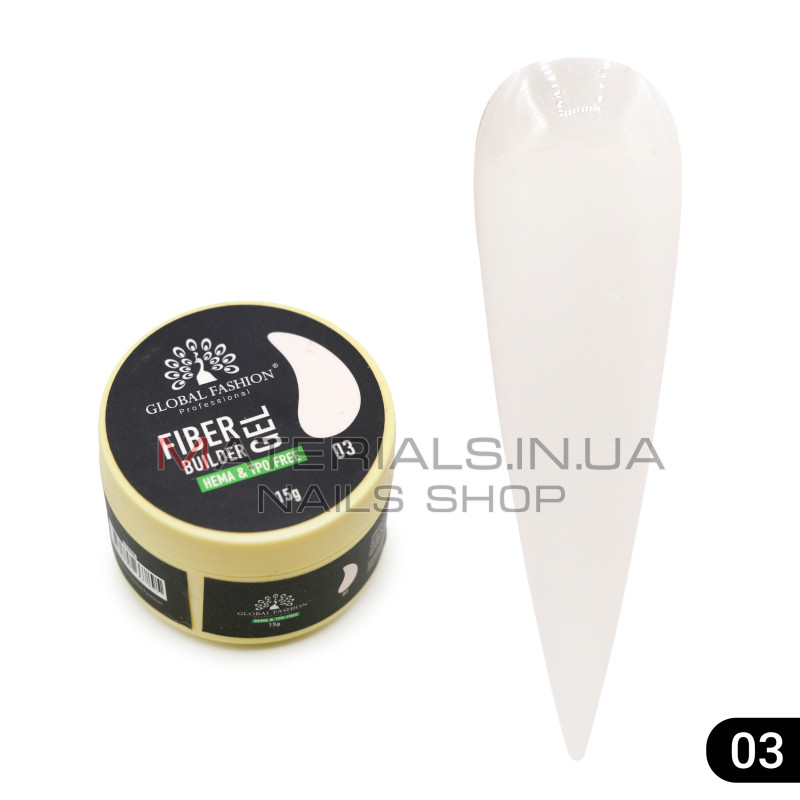 Гель для моделювання нігтів 15 г, Fiber Builder Gel 03
