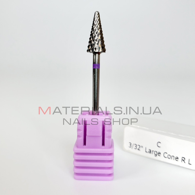 Твердосплавна насадка конус гострий, фіолетова насічка Large Cone RLC