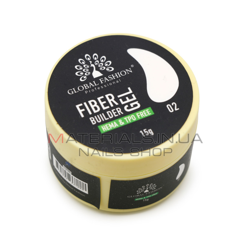 Гель для моделювання нігтів 15 г, Fiber Builder Gel 02