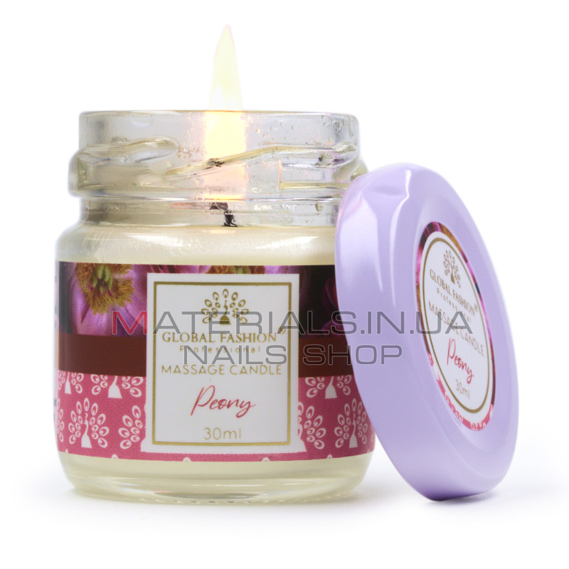 Масажна свічка Global Fashion, G30 ml, Peony