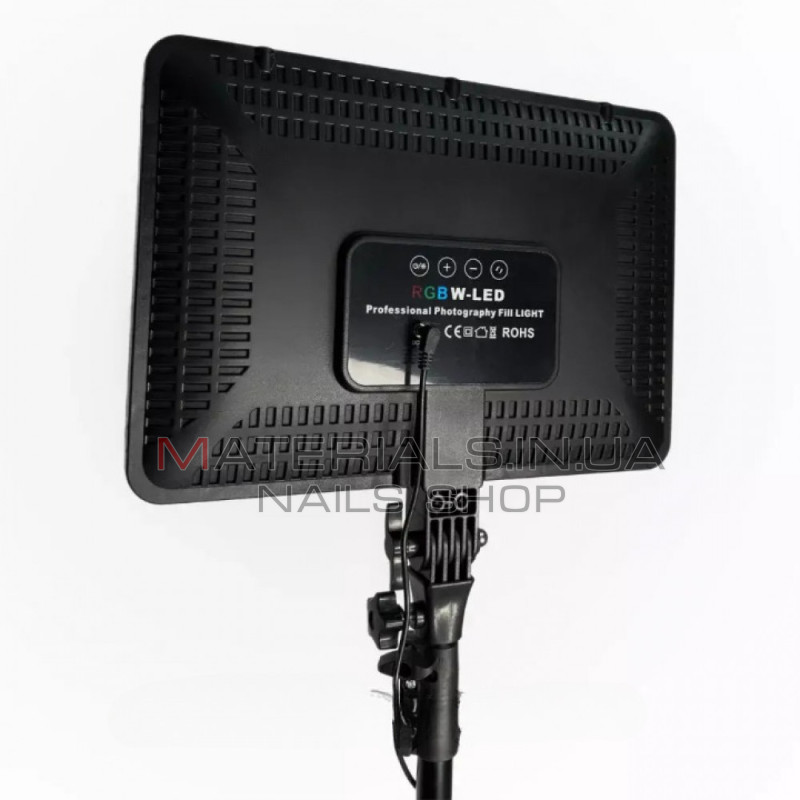 LED-відеосвітло PM-36, RGB, 36 × 25 см, 352 світлодіодів, 2700 K-6000 K, пульт ДК, адаптер