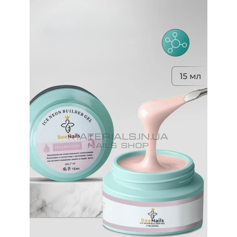 Ice Neon Builder Gel №5 Bee Nails, 15 ml