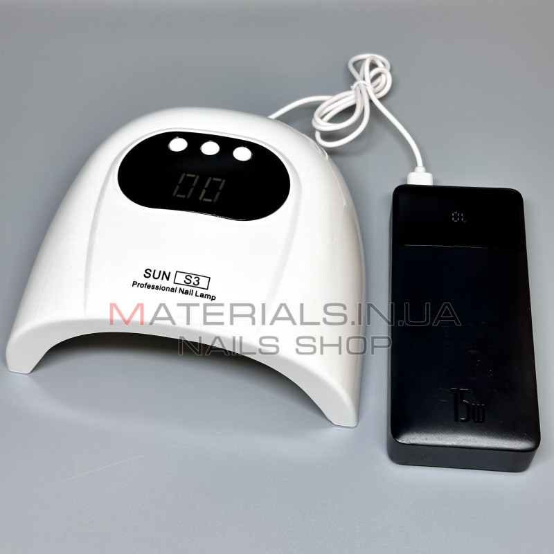 UV LED Лампа Sun S3, 88Вт працює від Power Bank
