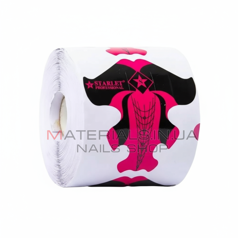 Форми для нарощування нігтів Starlet Professional, Метелик, Рожеві, 300 шт/уп