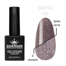 Светоотражающий гель лак Disco Gel 489 Дизайнер (9мл.)