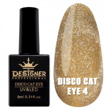 Светоотражающий гель-лак Disco Cat Eye №4, 9 мл., Дизайнер (Кошачий глаз)