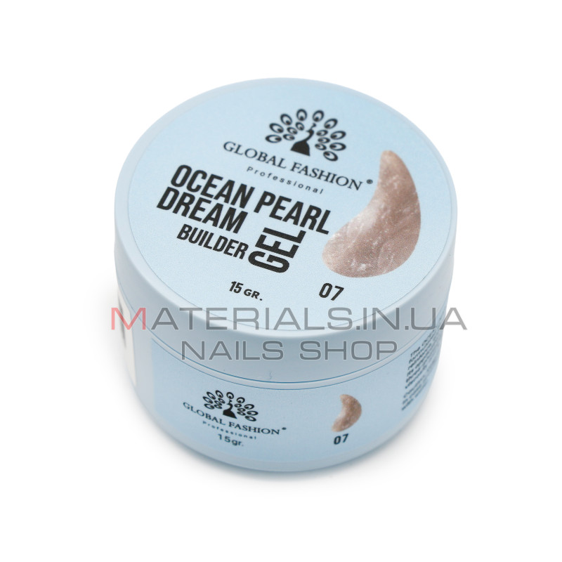 Гель для моделювання нігтів 15 г, Ocean Pearl Dream Builder Gel 07