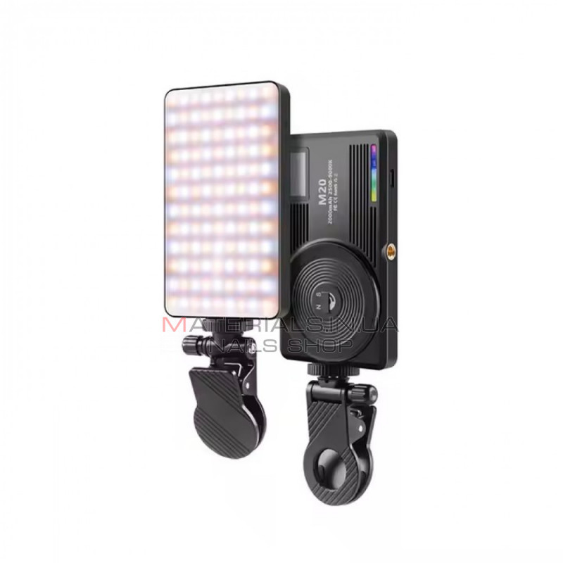 Накамерный видеосвет LED RGB — M20 Накамерный видеосвет LED RGB — M20