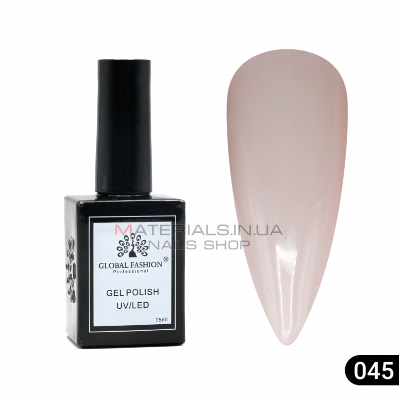 Гель лак Global Fashion, Gel polish 15 ml, 45