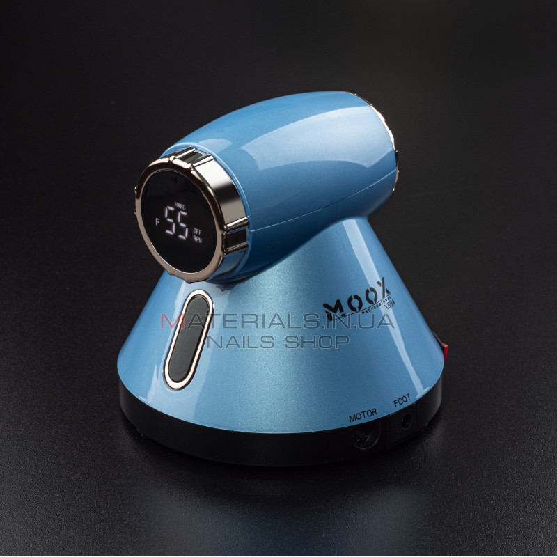 Фрезер Мокс X804 (Cиний) на 55 000 об./мин. и 80W. для маникюра и педикюра Фрезер Мокс X804 (Cиний) на 55 000 об./мин. и 80W. для маникюра и педикюра