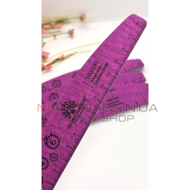 Упаковка пилок Global Fashion (color series) - лодочка 180/240 грит (25шт)