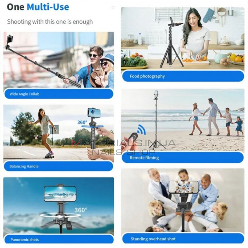 Monopod Tripod C06 | 2m Balanced and stable shooting multifunctional expansion of the metal tripod selfie stick Monopod Tripod C06 | 2m Balanced and stable shooting multifunctional expansion of the metal tripod selfie stick