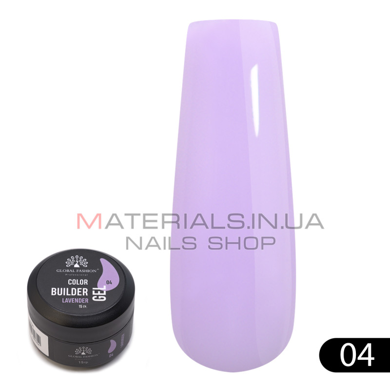 Гель для моделювання нігтів 15 гр, Color Builder Gel 04-Lavender