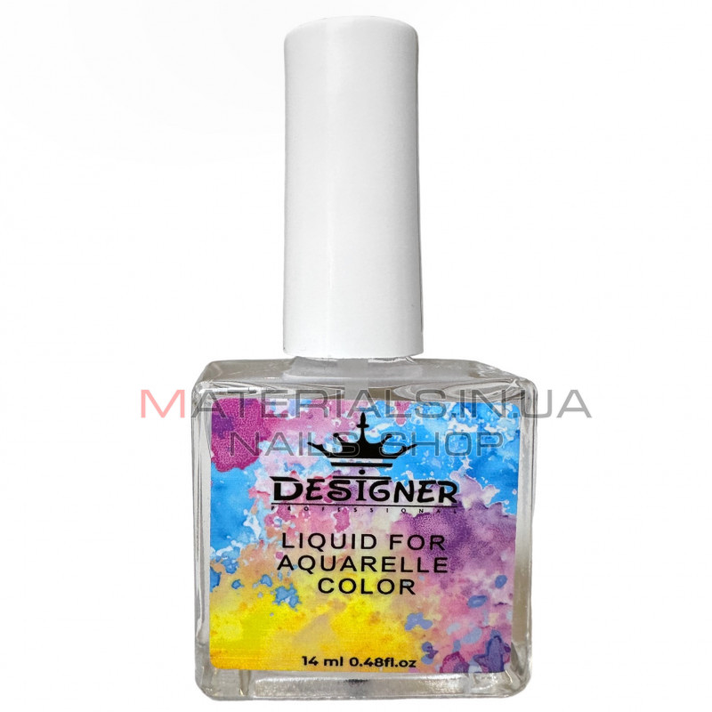 Liquid for aquarelle color - 14 мл., Дизайнер (Рідина для акварельних крапель)