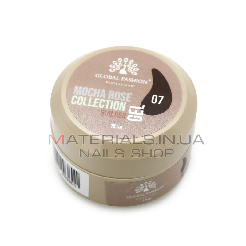 Гель для моделювання нігтів 15 гр, Mocha Rose Builder Gel 07