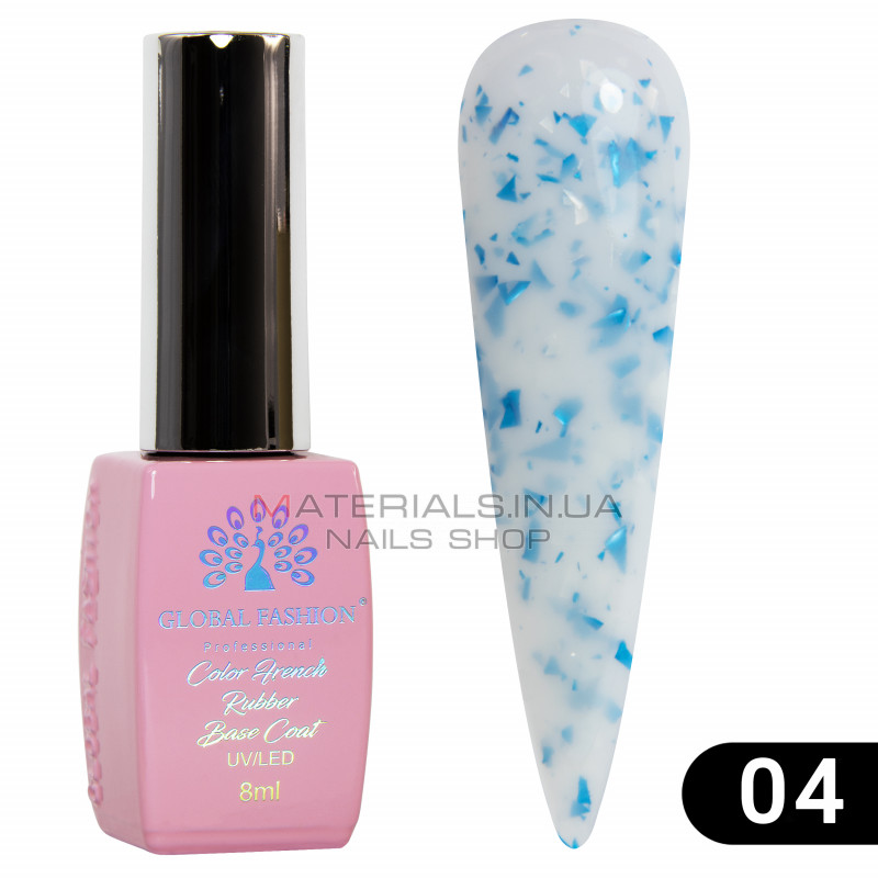 Каучукова база Marble Global Fashion 8 мл, 04 Каучукова база Marble Global Fashion 8 мл, 04