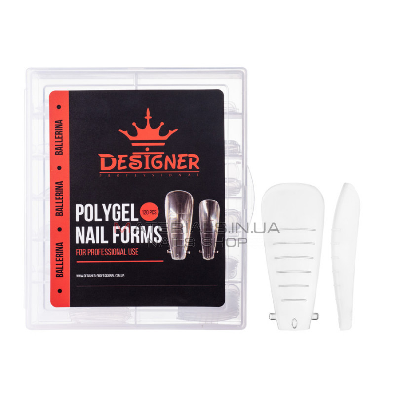 Polygel Nail Forms (Ballerina) - Верхні форми Дизайнер