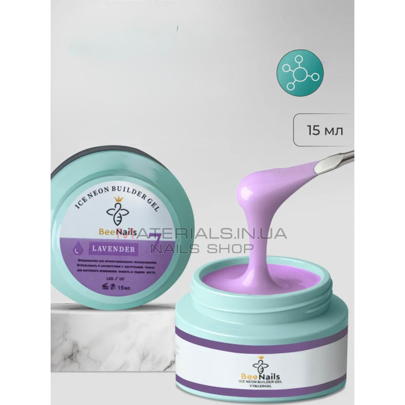 Ice Neon Builder Gel №7 Bee Nails, 15 ml