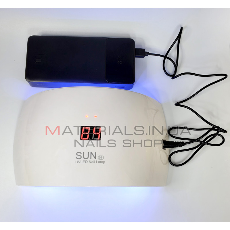 UV LED Лампа Sun 9s, 24Вт працює від Power Bank
