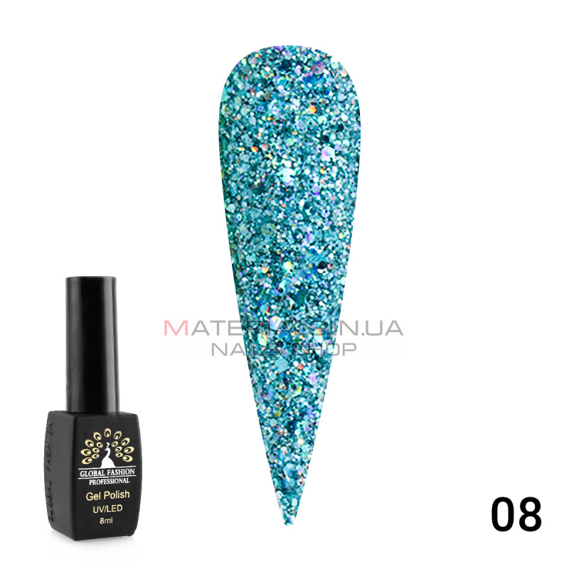 Гель лак Diamond Ball Global Fashion 8 мл, 008 Гель лак Diamond Ball Global Fashion 8 мл, 008