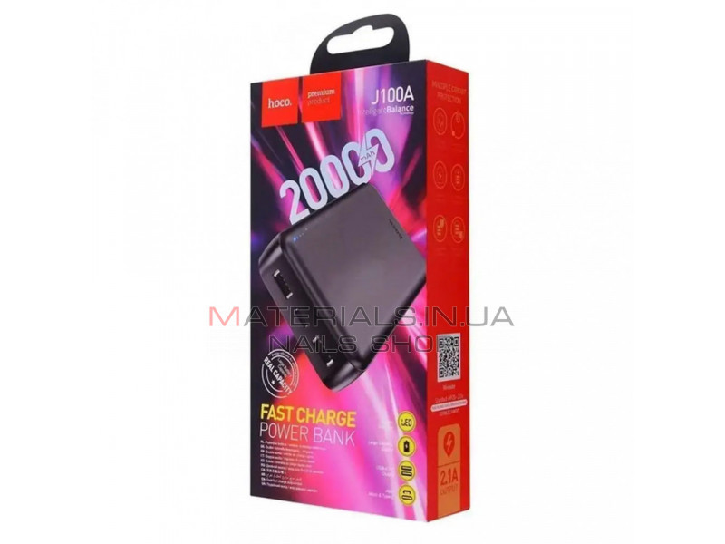 Power Bank 20000 mAh — Hoco J100A — Black