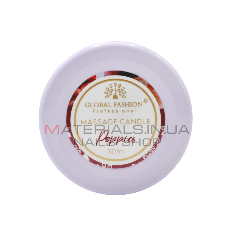 Масажна свічка Global Fashion, 30 ml, Poppies