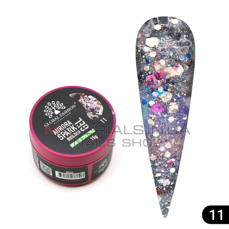 Гель для моделювання нігтів 15 г, Aurora Spark Builder gel 11