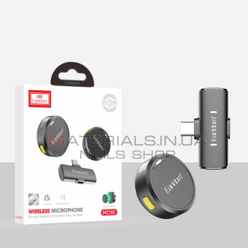 Бездротовий мікрофон для телефона Earldom ET-MC15C, USB-C