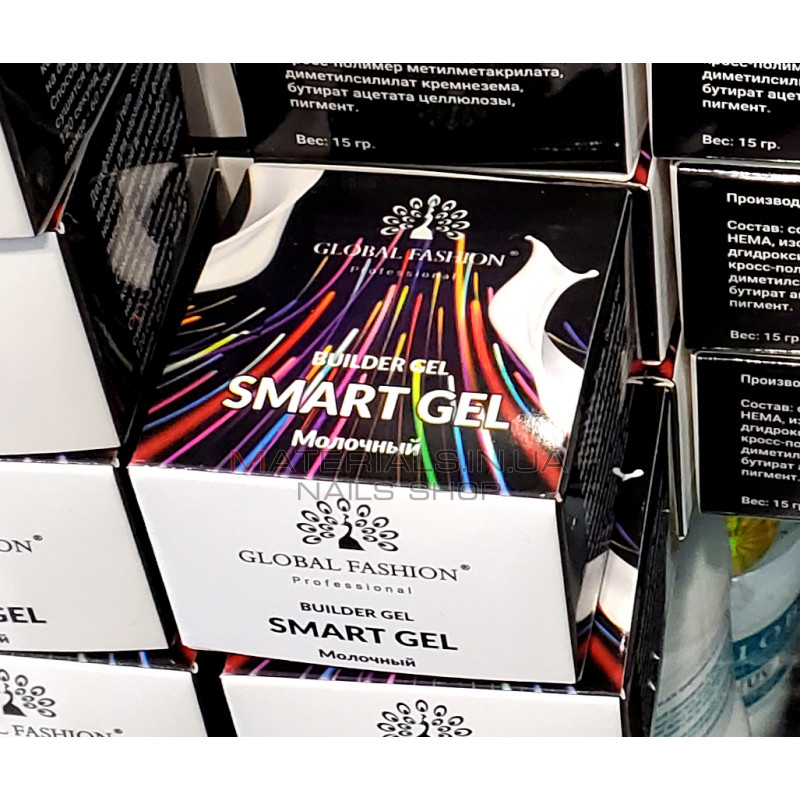 Молочный гель для моделирования ногтей, двухфазный, Smart Gel 15 г Молочный гель для моделирования ногтей, двухфазный, Smart Gel 15 г