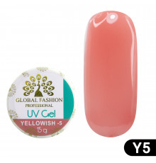 Гель для наращивания ногтей, камуфляж-5, Global Fashion Yellowish-5, 15 г