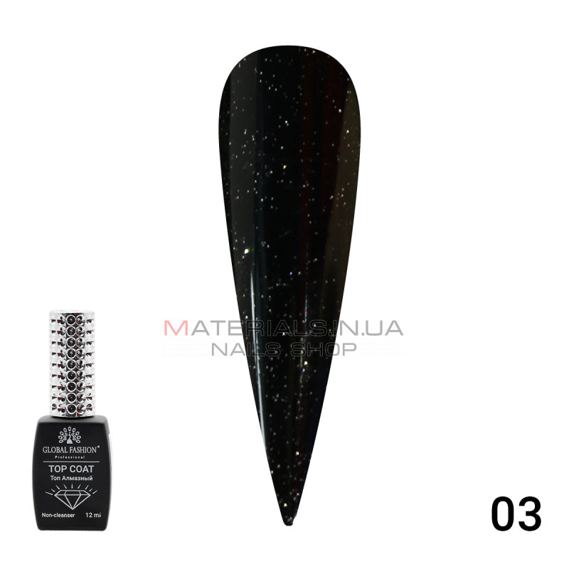 Топ із гліттером Galaxy Top Coat 03, 12 мл Топ із гліттером Galaxy Top Coat 03, 12 мл