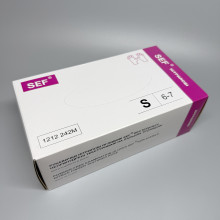 Перчатки нитриловые розовые без пудры размер S, 100 шт